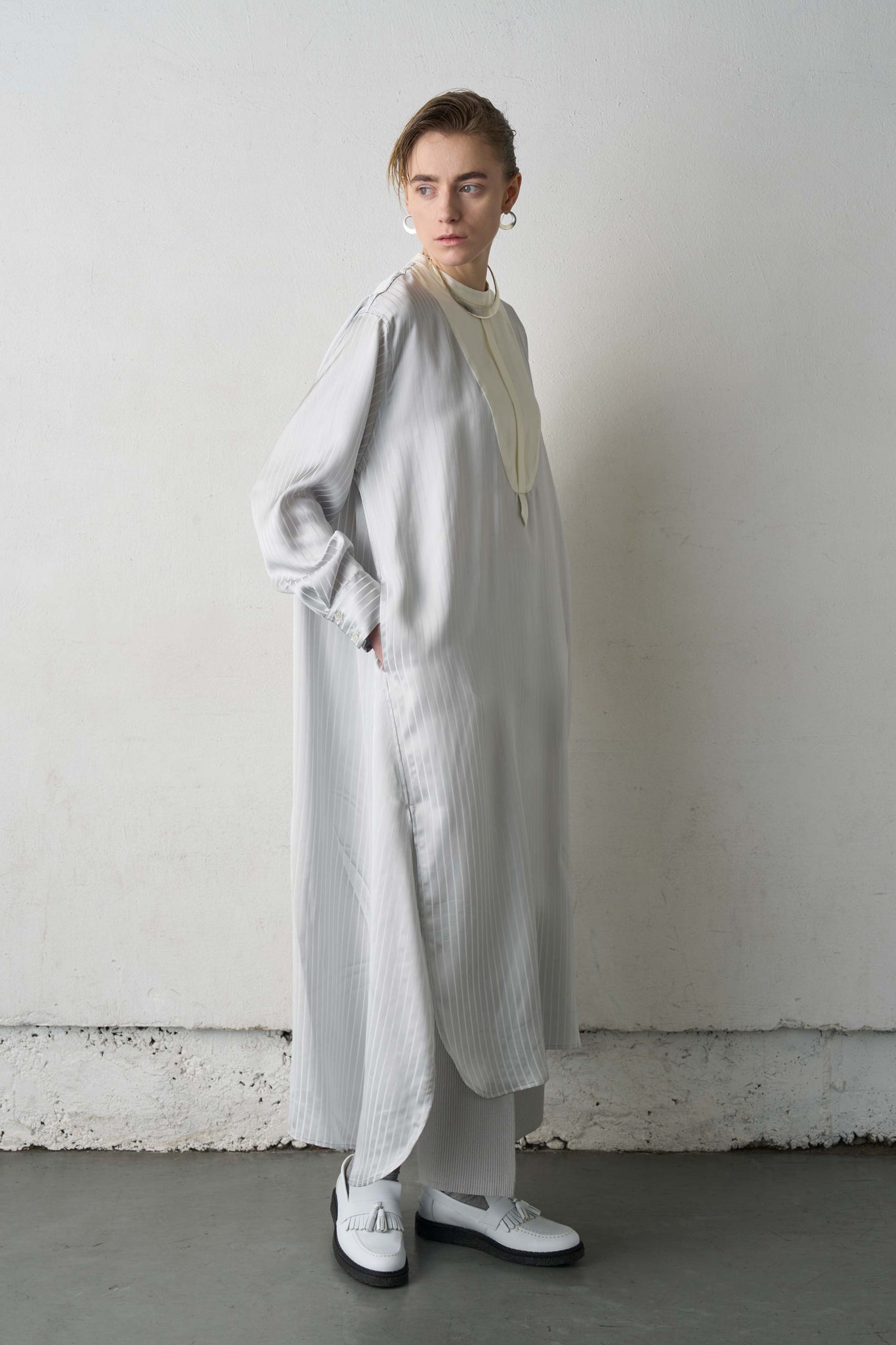 NO-COLLAR SHIRTS DRESS（SKM-259）