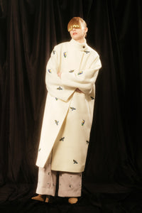 Isokichi Asakura × canaco_ EMBROIDERED STAND COLLAR COAT（SKM-252）