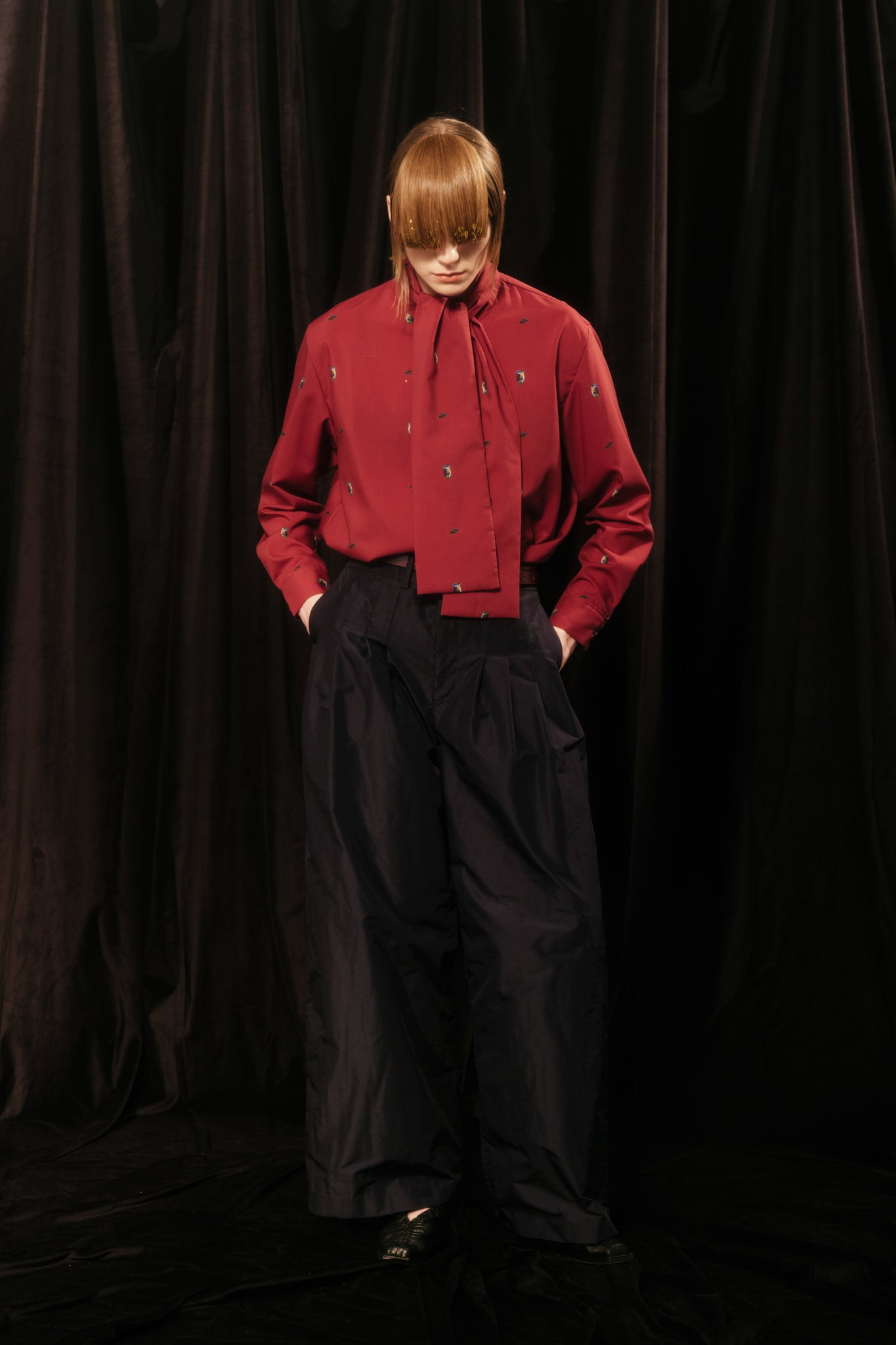 Isokichi Asakura × canaco_ PRINTED RIBBON BLOUSE（SKM-282）