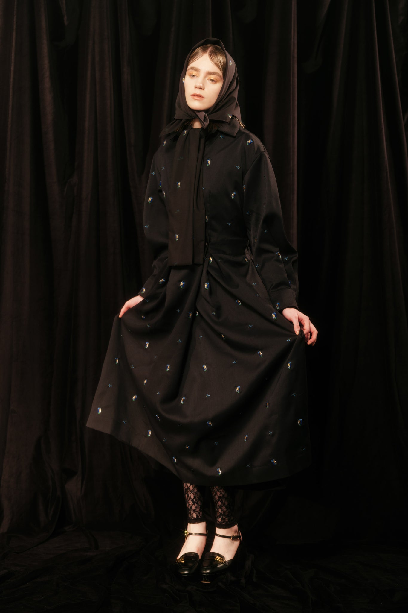 Isokichi Asakura × canaco_ EMBROIDERED SHIRT DRESS（SKM-279）