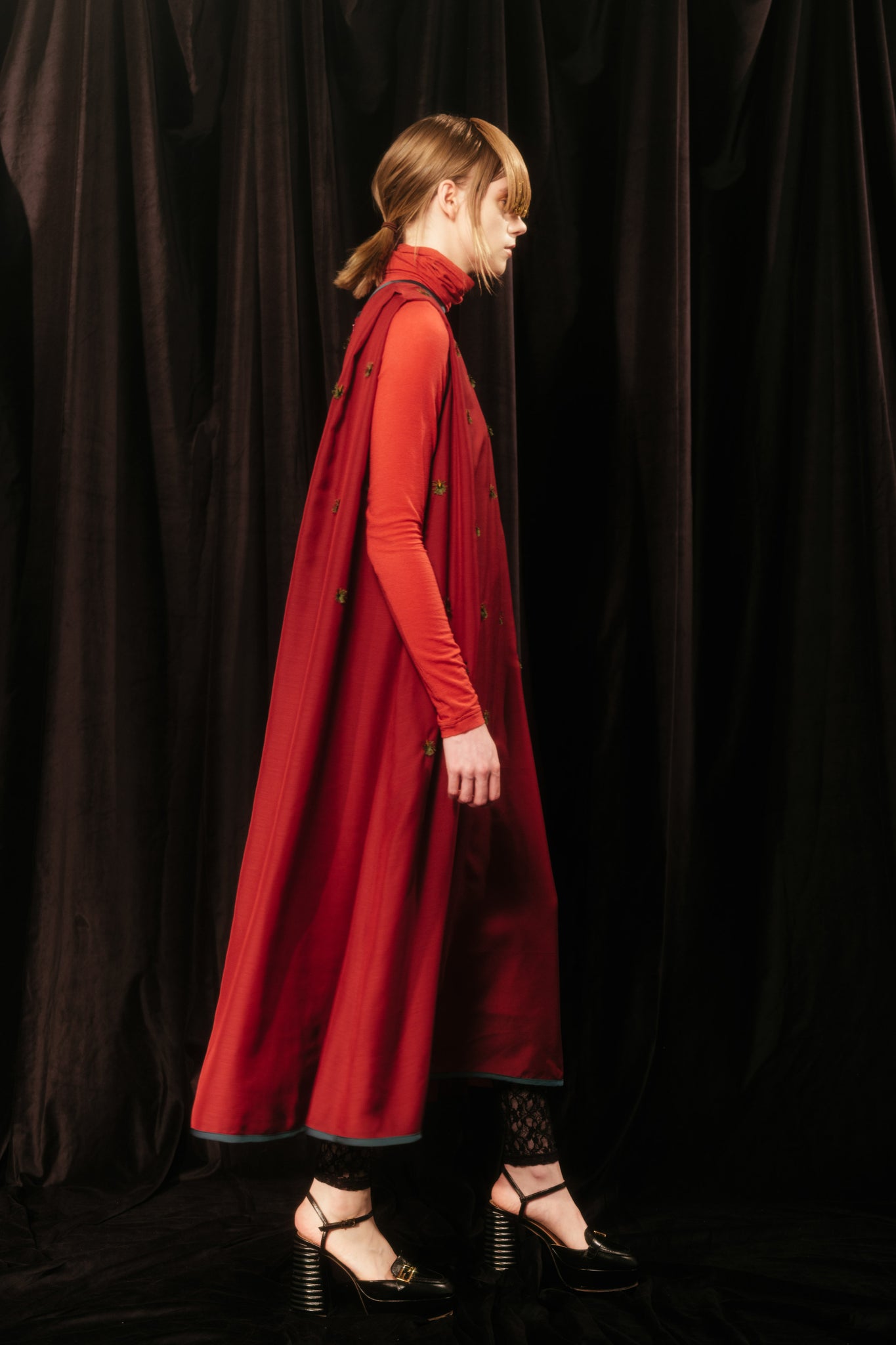 Isokichi Asakura × canaco_ EMBROIDERED NO SLEEVE DRESS（SKM-278）