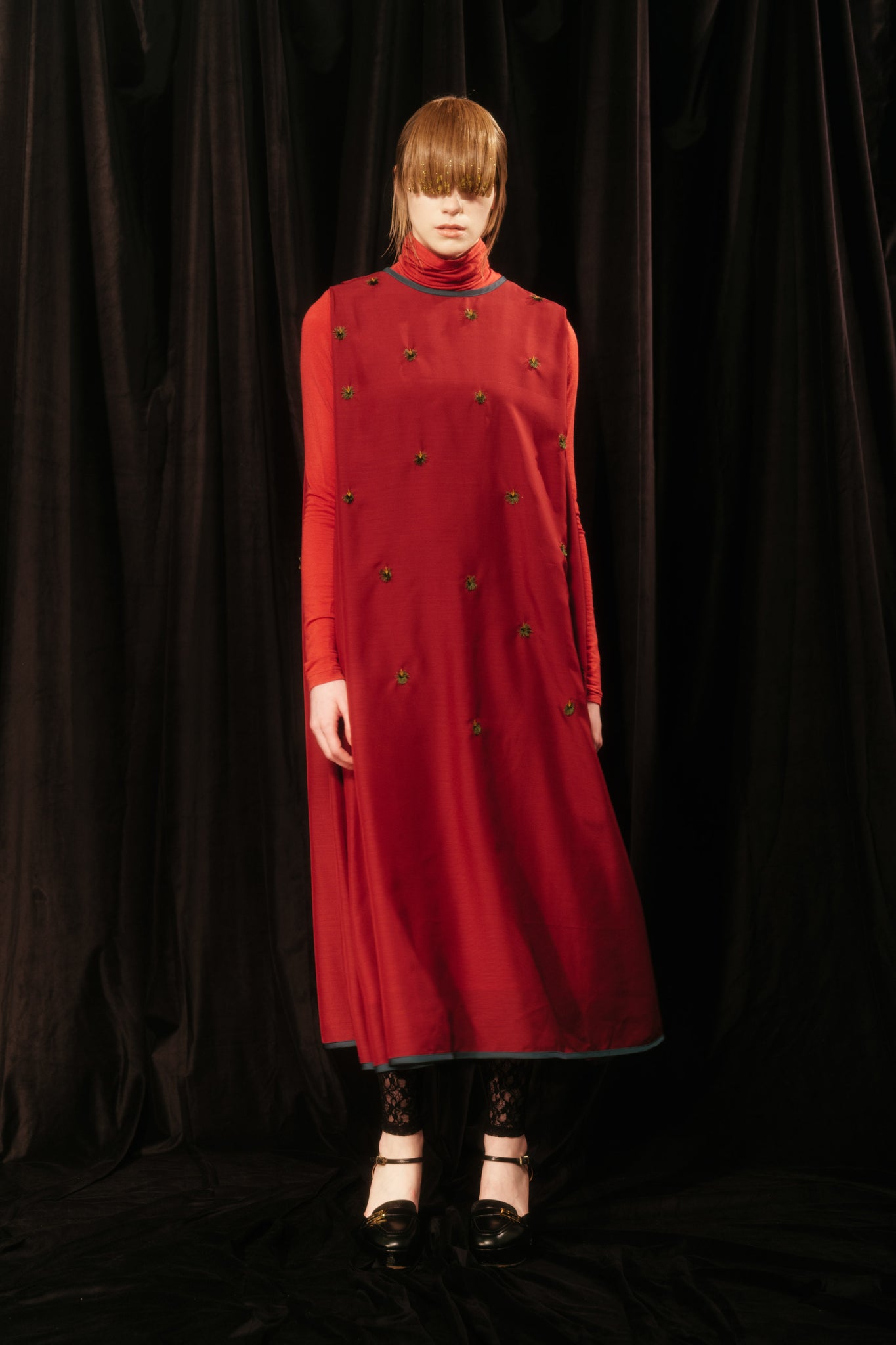 Isokichi Asakura × canaco_ EMBROIDERED NO SLEEVE DRESS（SKM-278）