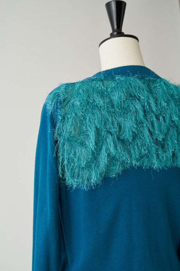 BACK FRINGE KNIT（SKM-086）