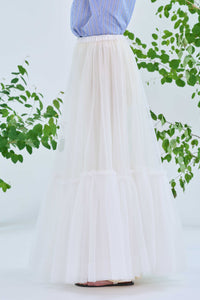 TULLE LONG SKIRT（SKM-199）