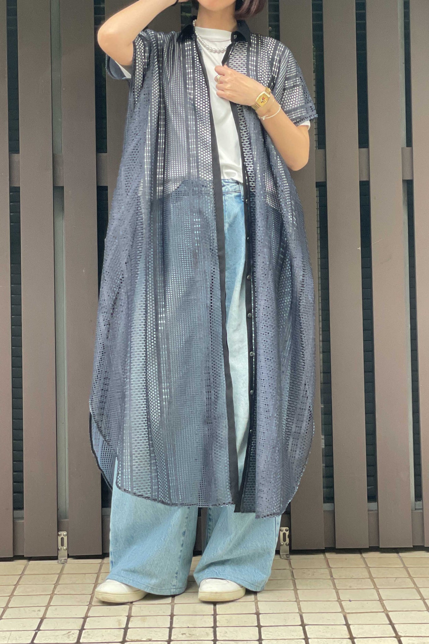 DENIM LACE SHIRT DRESS（SKM-265）