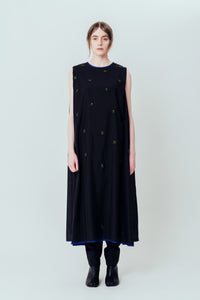 Isokichi Asakura × canaco_ EMBROIDERED NO SLEEVE DRESS（SKM-278）