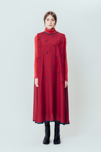 Isokichi Asakura × canaco_ EMBROIDERED NO SLEEVE DRESS（SKM-278）