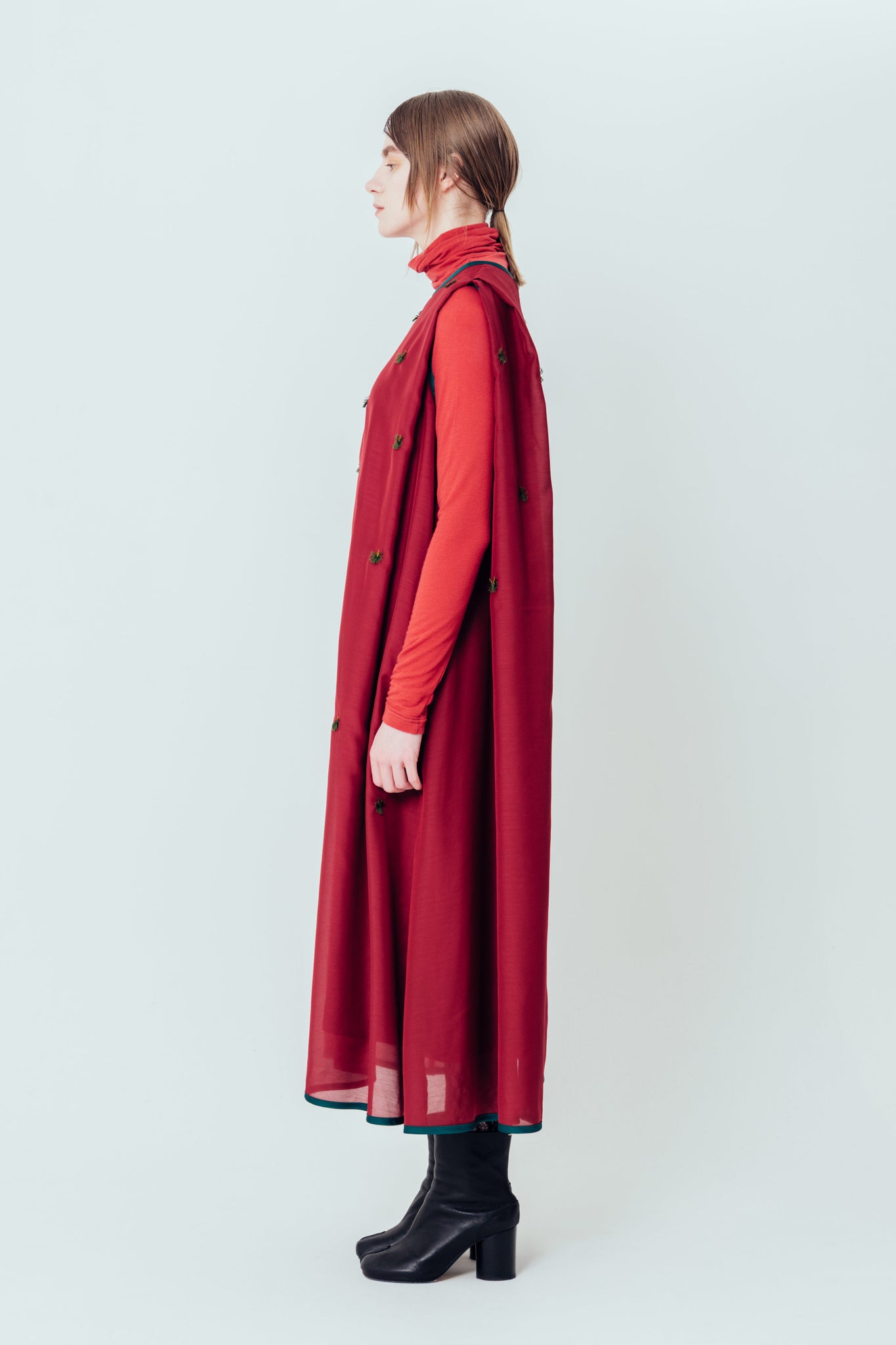 Isokichi Asakura × canaco_ EMBROIDERED NO SLEEVE DRESS（SKM-278）