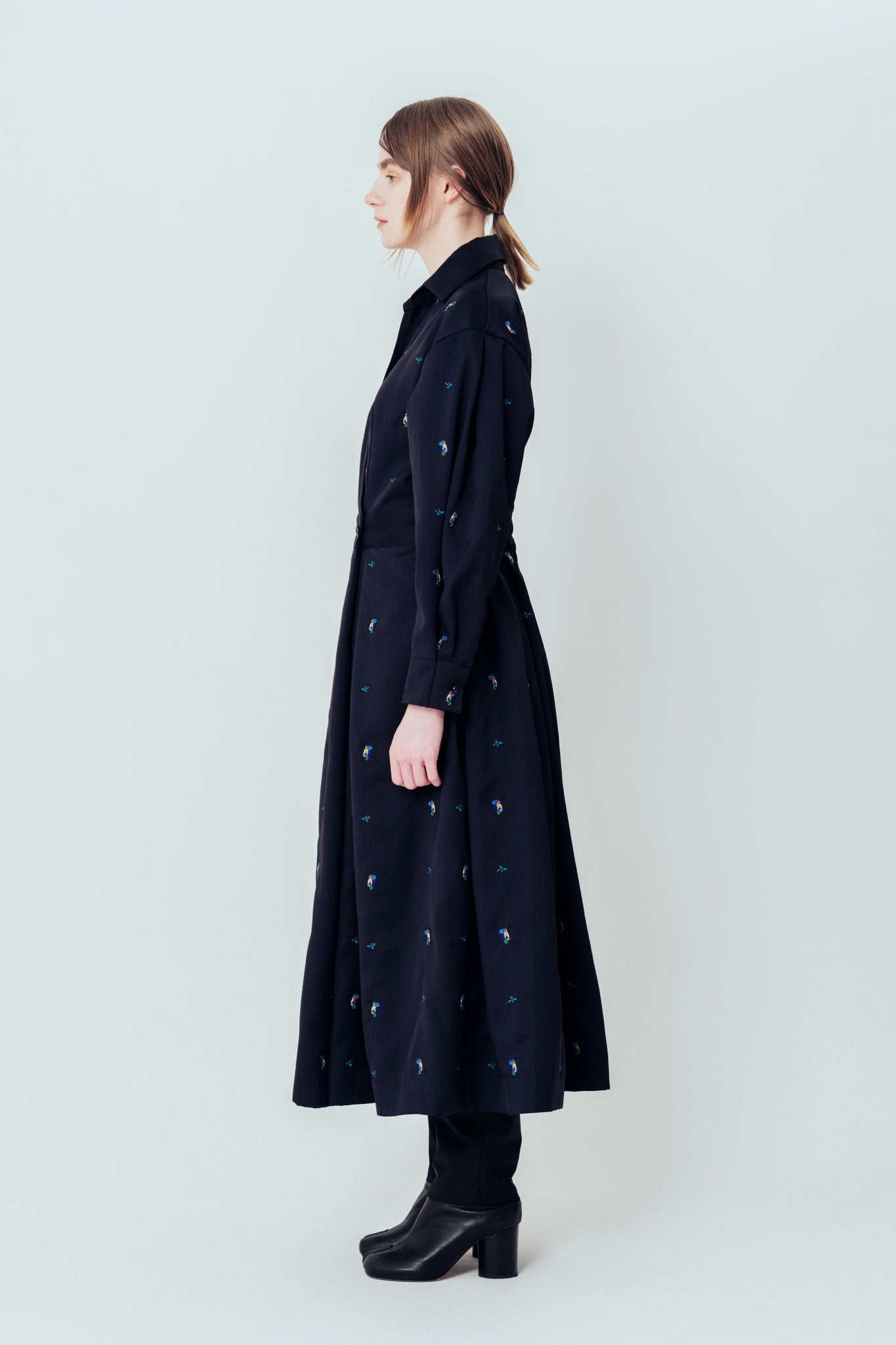 Isokichi Asakura × canaco_ EMBROIDERED SHIRT DRESS（SKM-279）