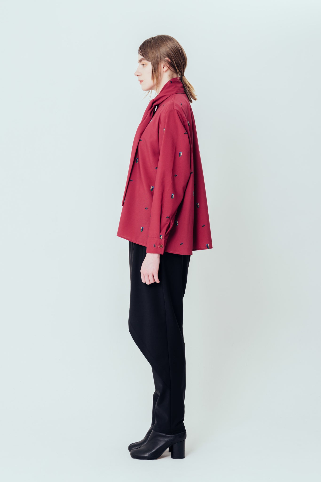 Isokichi Asakura × canaco_ PRINTED RIBBON BLOUSE（SKM-282）