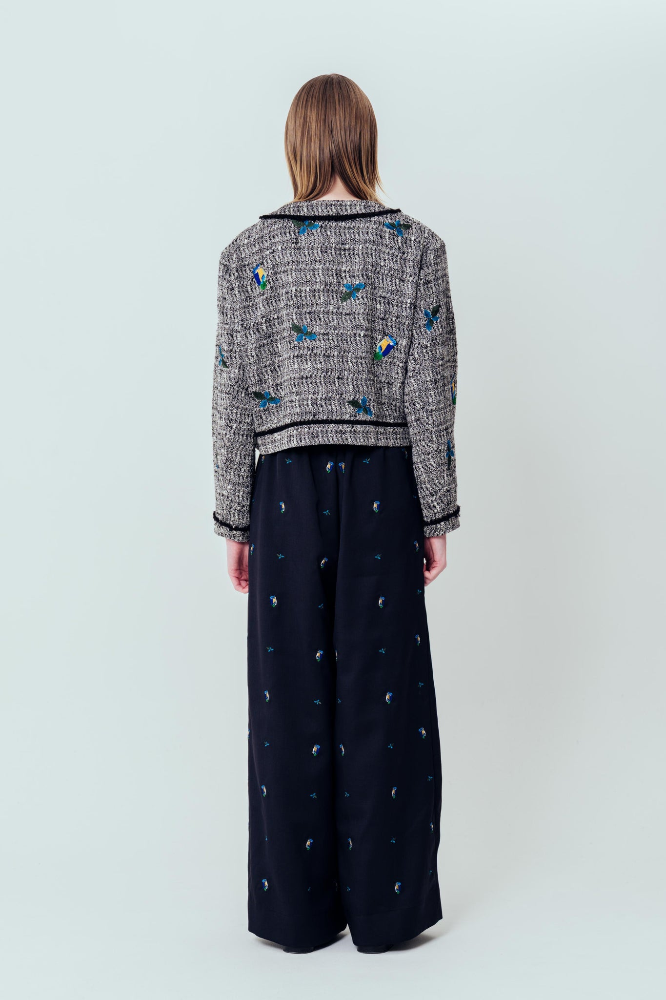 Isokichi Asakura × canaco_ EMBROIDERED TWEED SHORT JACKET（SKM-283）