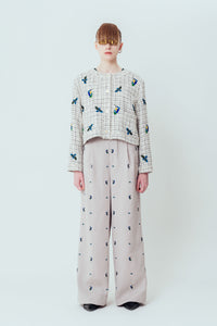 Isokichi Asakura × canaco_ EMBROIDERED TWEED SHORT JACKET（SKM-283）