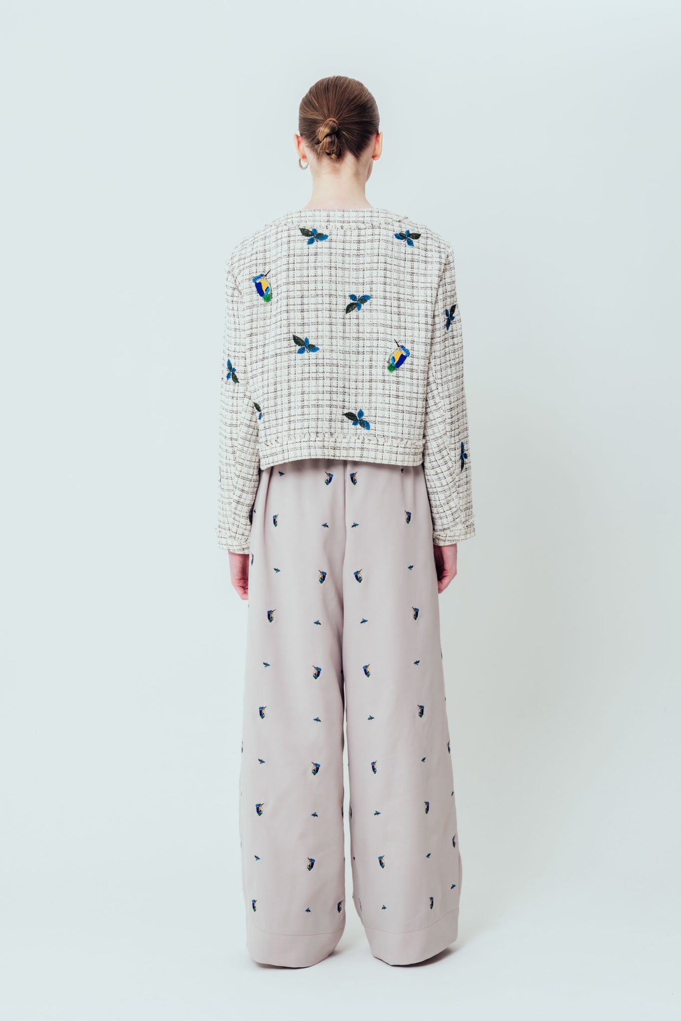 Isokichi Asakura × canaco_ EMBROIDERED TWEED SHORT JACKET（SKM-283）