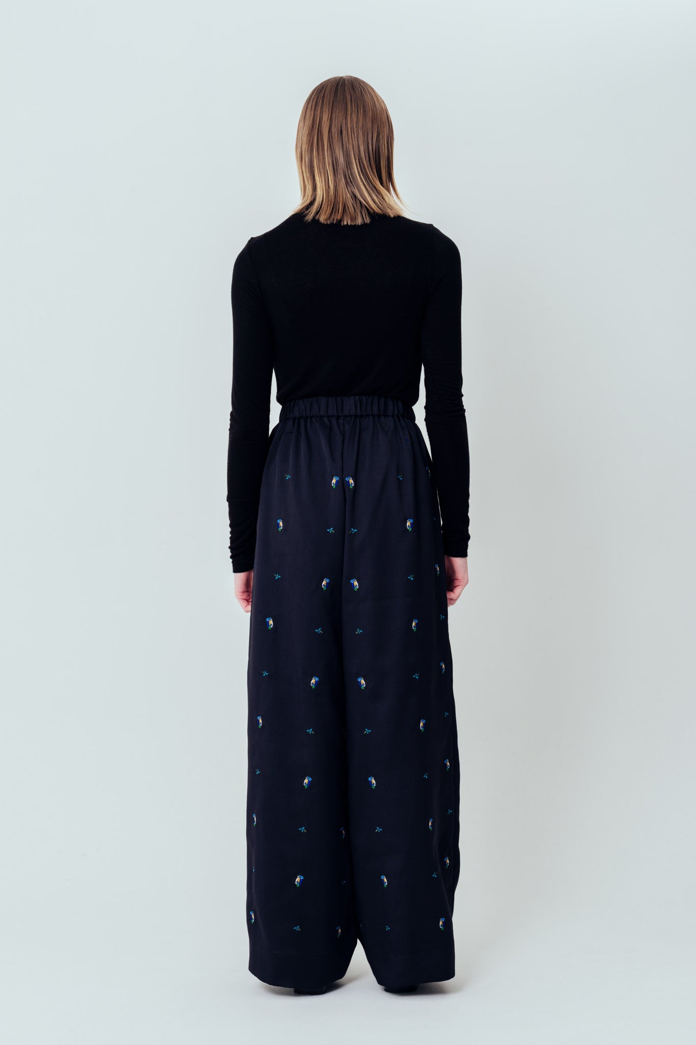 【入荷待ち】Isokichi Asakura × canaco_ EMBROIDERED DRESS WIDE PANTS（SKM-284）
