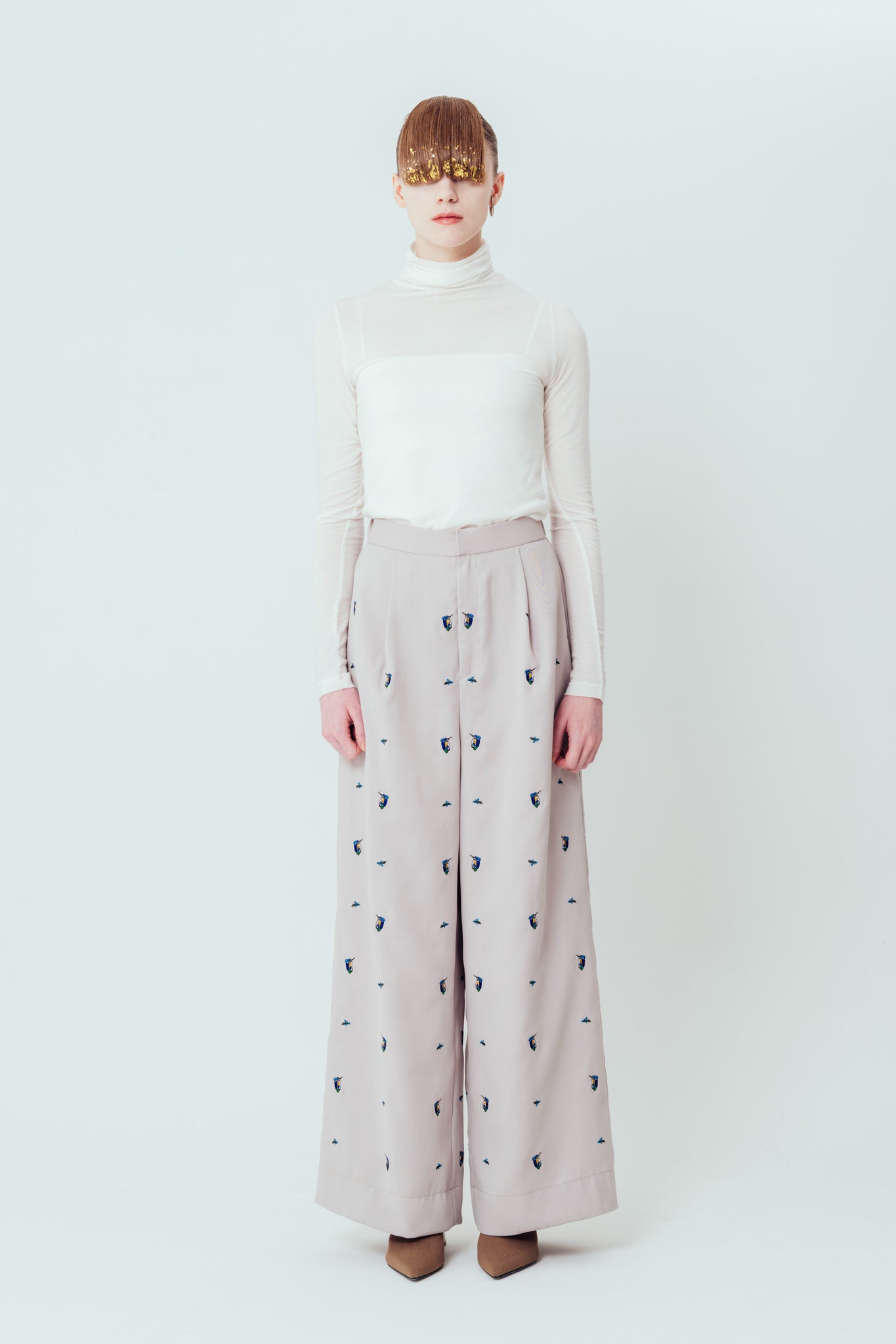 【入荷待ち】Isokichi Asakura × canaco_ EMBROIDERED DRESS WIDE PANTS（SKM-284）