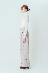 【入荷待ち】Isokichi Asakura × canaco_ EMBROIDERED DRESS WIDE PANTS（SKM-284）