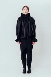 GATHERED NECKLINE BLOUSE（SKM-285）