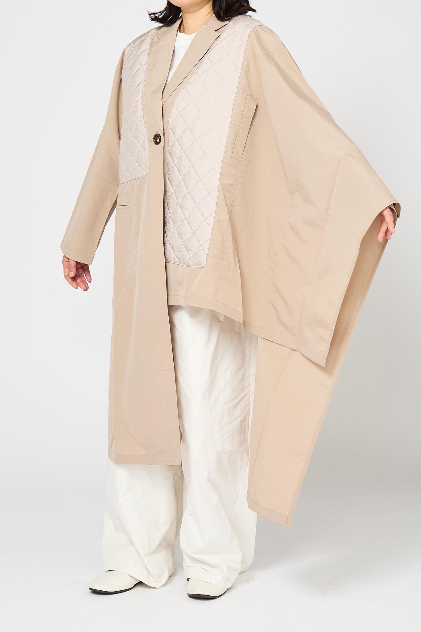 QUILTING ASYMMETRIC COAT（SKM-233）