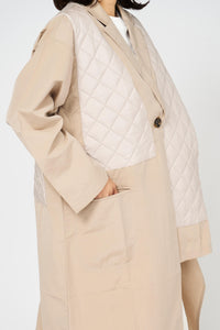 QUILTING ASYMMETRIC COAT（SKM-233）