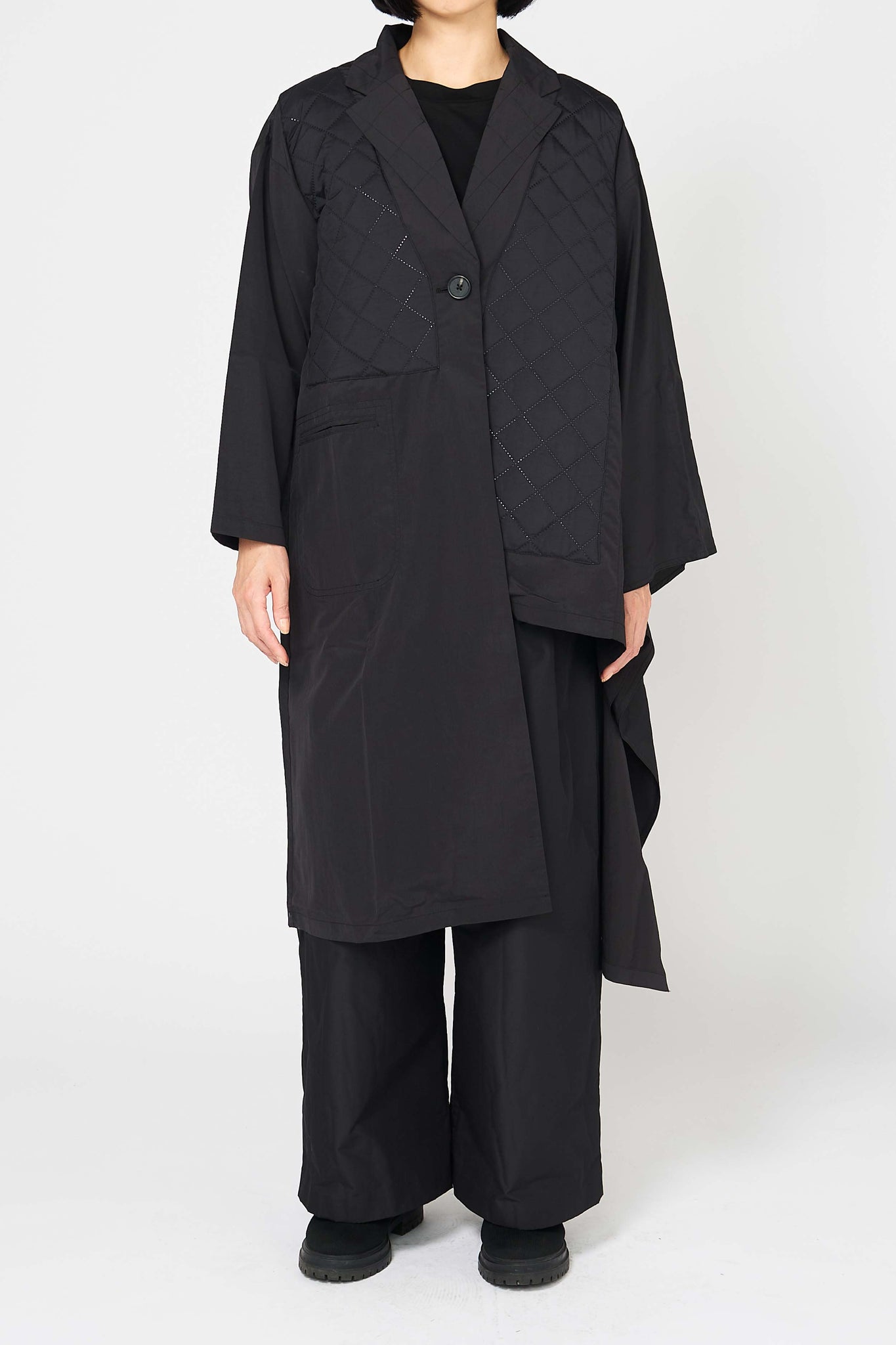 QUILTING ASYMMETRIC COAT（SKM-233）