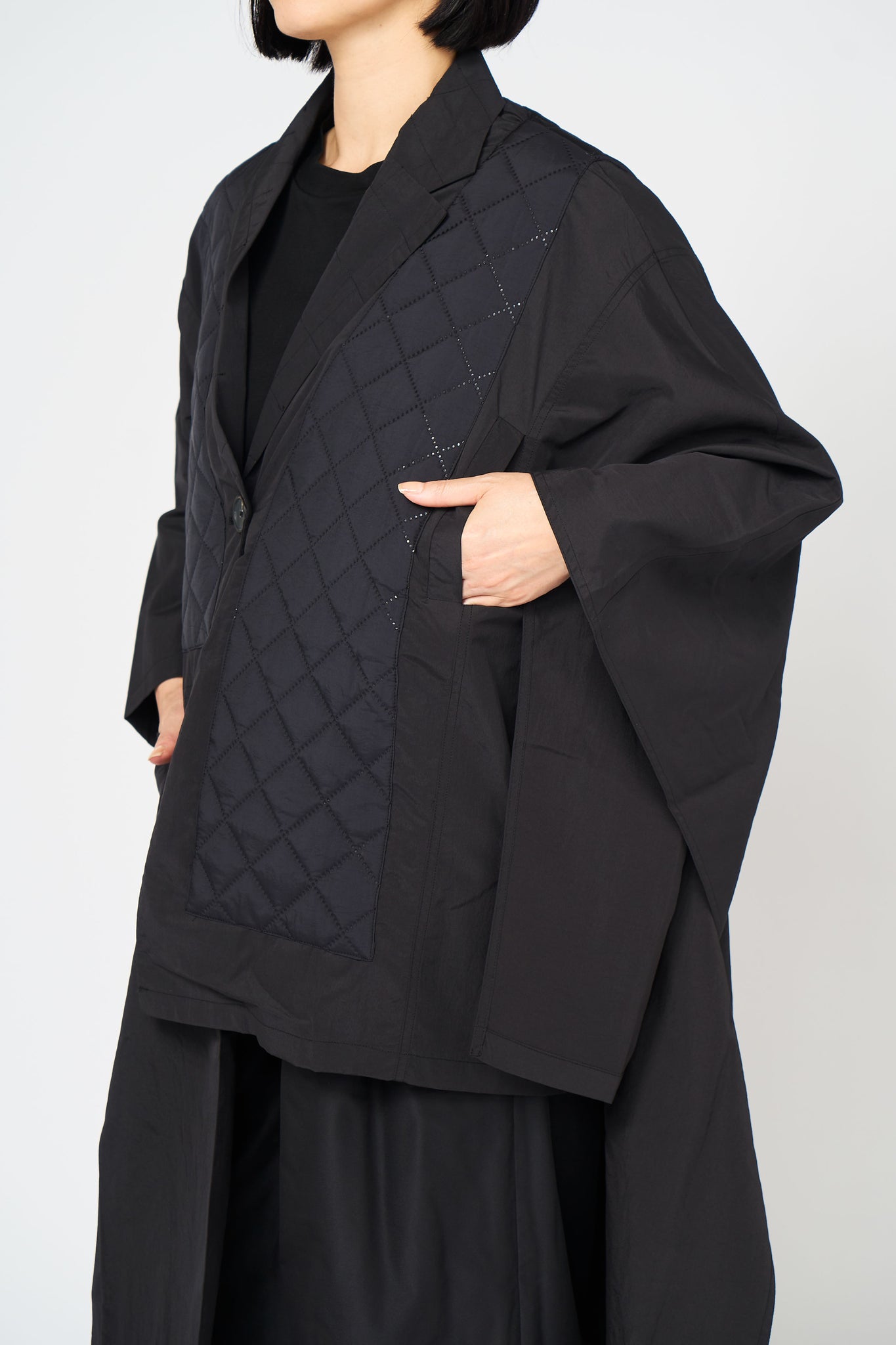 QUILTING ASYMMETRIC COAT（SKM-233）